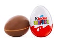 Kinder Surprise, chocolate eggs containing a small toy for children. Royalty Free Stock Photo