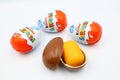 Kinder Surprise Chocolate Eggs. Kinder Surprise is a brand of Ferrero