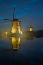 Kinderdijk Illumination Weej Royalty Free Stock Photo