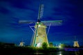 Kinderdijk on the Illumination Week Royalty Free Stock Photo