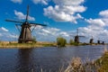 Kinderdijk windmills Royalty Free Stock Photo