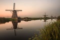 Kinderdijk windmills in Holland Royalty Free Stock Photo