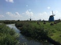 Windmills; Kinderdijk, Holland Royalty Free Stock Photo