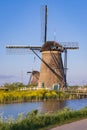 The Kinderdjik Windmills, a UNESCO World Heritage Site Royalty Free Stock Photo