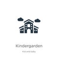 Kindergarden icon vector. Trendy flat kindergarden icon from kid and baby collection isolated on white background. Vector