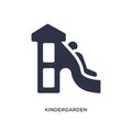 kindergarden icon on white background. Simple element illustration from kid and baby concept