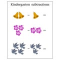 Kindergarten Educational subtractions math worksheets