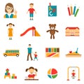 Kindergarten Icons Set