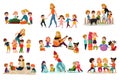 Kindergarten Icons Set Royalty Free Stock Photo