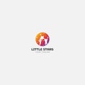 Kindergarten logo little stars child health kids