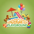 Kindergarten Playground Flat Composition