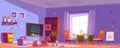 Kindergarten room, daycare center with toys