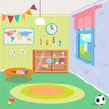 Kindergarten Room Interior with Toys