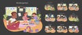 Kindergarten set. Flat vector illustration Royalty Free Stock Photo