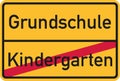 From Kindergarten to elementary school - german sign