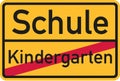 From Kindergarten to school - german sign