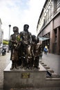 Kindertransport monument or Trains to Life Trains to Death statue bronze to memorial of WW2 at Friedrichstrasse Station on