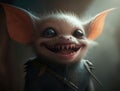 A kindly Vampire bat with a twinkle in its eye and an enigmatic smile inviting us to explore its secrets. Cute creature