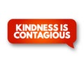 Kindness Is Contagious text message bubble, concept background Royalty Free Stock Photo