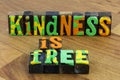 Kindness free help people be kind good heart Royalty Free Stock Photo