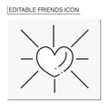 Kindness line icon