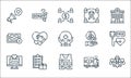 Kindness line icons. linear set. quality vector line set such as team, vest, online donation, delivery truck, donation, payment,