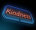 Kindness neon concept. Royalty Free Stock Photo