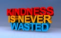 kindness is never wasted on blue Royalty Free Stock Photo