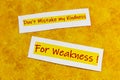 Kindness weakness kind compassion friendship kind support Royalty Free Stock Photo