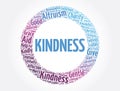 Kindness word cloud collage, concept background