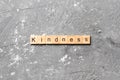 Kindness word written on wood block. kindness text on table, concept Royalty Free Stock Photo