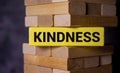 Kindness Word Written In Wooden Cube, business concept Royalty Free Stock Photo