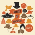 Kinds of headwear. Part 2