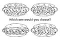 Kinds of hotdogs sketch