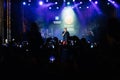 KINESHMA, RUSSIA - AUGUST 30, 2018: Popular Russian rap singer Basta at live concert