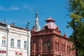 Kineshma, Russia, July 5, 2023. Old houses in the city center.