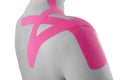 Kinesio tape on female shoulder