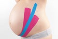 Kinesio tape on pregnant.