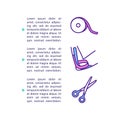 Kinesiology taping method concept icon with text