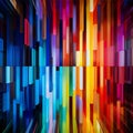 Vibrant Multilayered Bar Background With Boldly Fragmented Rectilinear Forms Royalty Free Stock Photo