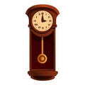 Kinetic pendulum clock icon, cartoon style