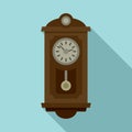 Kinetic pendulum clock icon, flat style