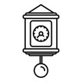 Kinetic pendulum clock icon, outline style