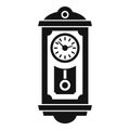 Kinetic pendulum clock icon, simple style