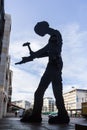 The kinetic sculpture of Hammering Man by Jonathan Borofsky. Royalty Free Stock Photo