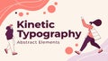 Kinetic typography abstract, text art and dynamic letter design vector design Generative AI