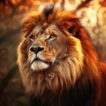 Ai Generated illustration Wildlife Concept of Of A King African Lion
