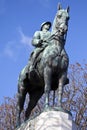 King Albert I Statue in Paris Royalty Free Stock Photo
