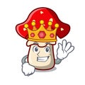 King amanita mushroom mascot cartoon