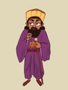 King of Ancient Persia vector cartoon